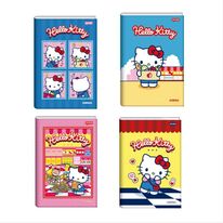 Caderno Brochura Capa Dura Hello Kitty Sortido Jandaia 1x1 80 folhas
