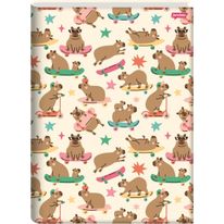 Caderno Brochura Capa Dura Capyvibes Sortido Jandaia 1x4 80 folhas