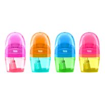 Apontador com Depósito e Borracha Double Sortido Tris