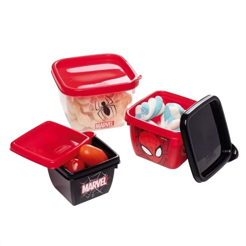 ConjuntodePotesdePlasticoQuadradoHomemAranhaPlasutil3Pecas-166352