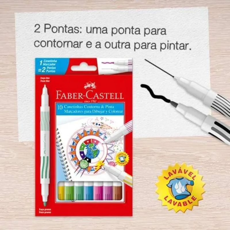 CanetinhaBicolorFaberCastell10Cores-166426