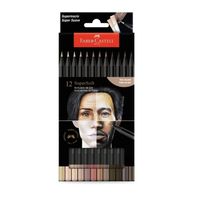 Lápis de Cor Super Soft Tons de Pele Faber Castell 12 Cores
