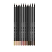 Lápis de Cor Super Soft Tons de Pele Faber Castell 12 Cores