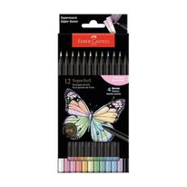 Lápis de Cor Super Soft Tons Pastéis Faber Castell 12 Cores