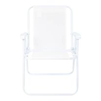 Cadeira de Praia de Aço Alta Mor Branca