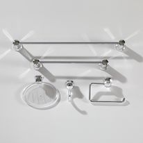 Kit Acessórios para Banheiro Cromado Bella Arte 5 Peças