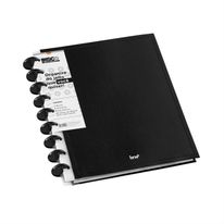 Caderno Espiral Capa Dura  Disco Black BRW 1/1 80 Folhas