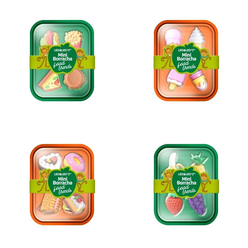 BorrachaEscolarFoodsMarmitinhasSortidoLeonoracom4pecas-154730
