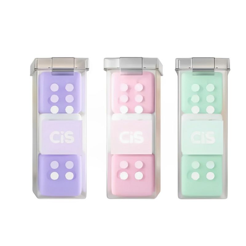 BorrachaEscolarMiniDadinhosSortidoCiscom3Pecas-152117