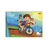 Caderno de Caligrafia Masculino Capa Dura Jandaia 1/4 40 folhas