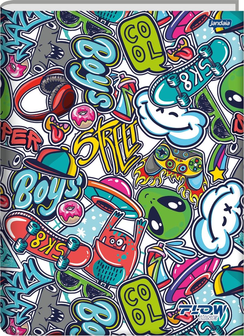 CadernoBrochuraCapaDuraFlowSortidoJandaia1/480folhas-165433