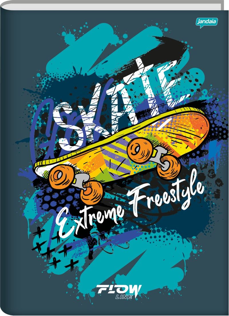 CadernoBrochuraCapaDuraFlowSortidoJandaia1/180folhas-165437