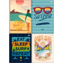 Caderno Brochura Capa Dura Malibu Sortido Jandaia 1x1 96 folhas