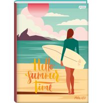 Caderno Brochura Capa Dura Malibu Sortido Jandaia 1x1 96 folhas