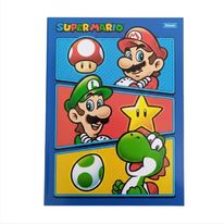 Caderno Brochura Capa dura Mario Sortido Foroni 1x1 com 80 folhas