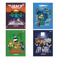 Caderno Brochura Capa Dura Minecraft Forini Sortido 1x1 80 folhas
