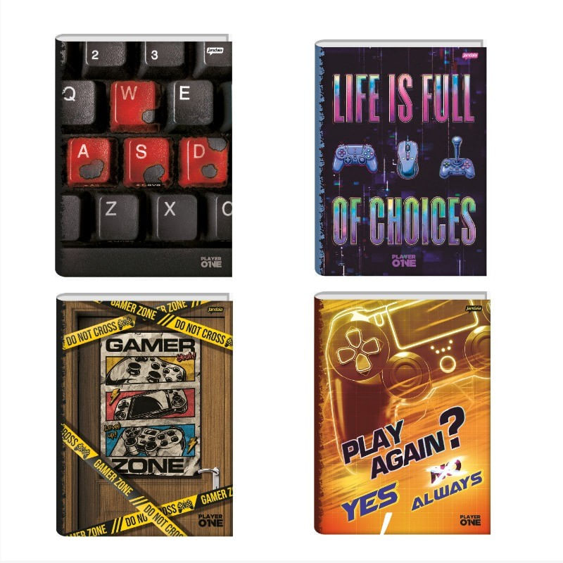 CadernoBrochuraCapaDuraPlayerSortidoJandaia1/480folhas-165260