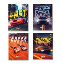 Caderno Brochura Capa Dura Fast Race Sortido Jandaia 1/4 80 folhas