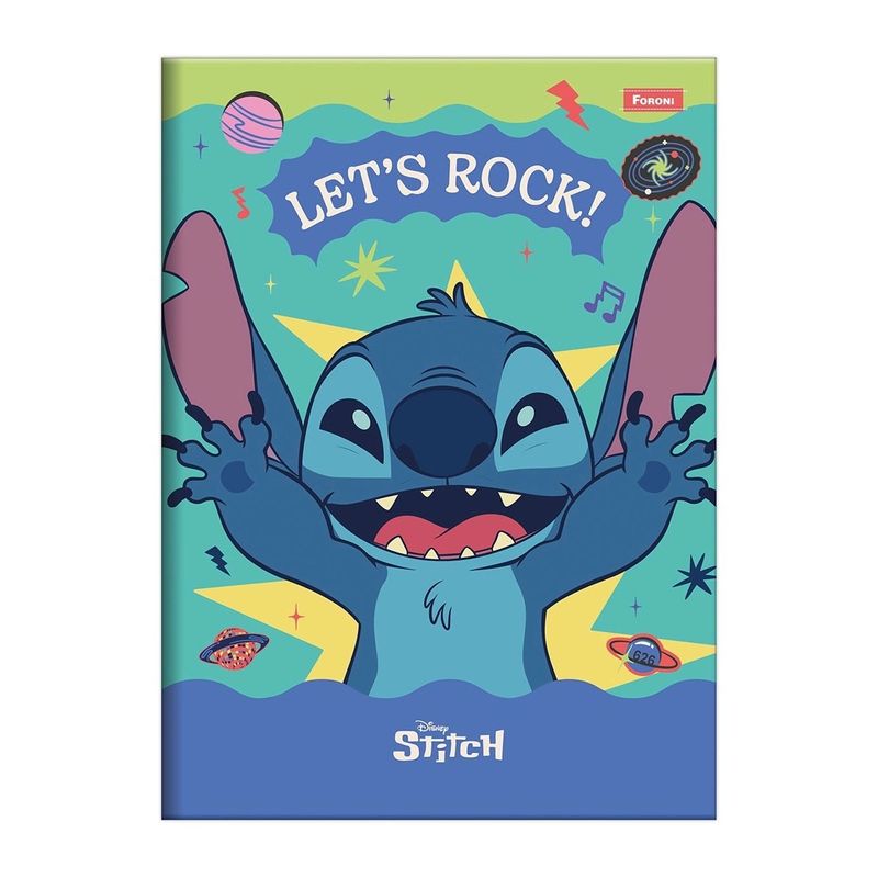 CadernoBrochuraCapaduraStitchSortidoForoni1/4com80folhas-165145