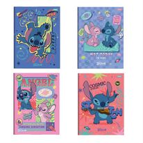 Caderno Brochura Capa dura Stitch Sortido Foroni 1x1 com 80 folhas