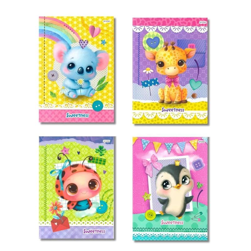 CadernoBrochuraCapaDuraSortidoSweetJandaia1/480folhas-165560