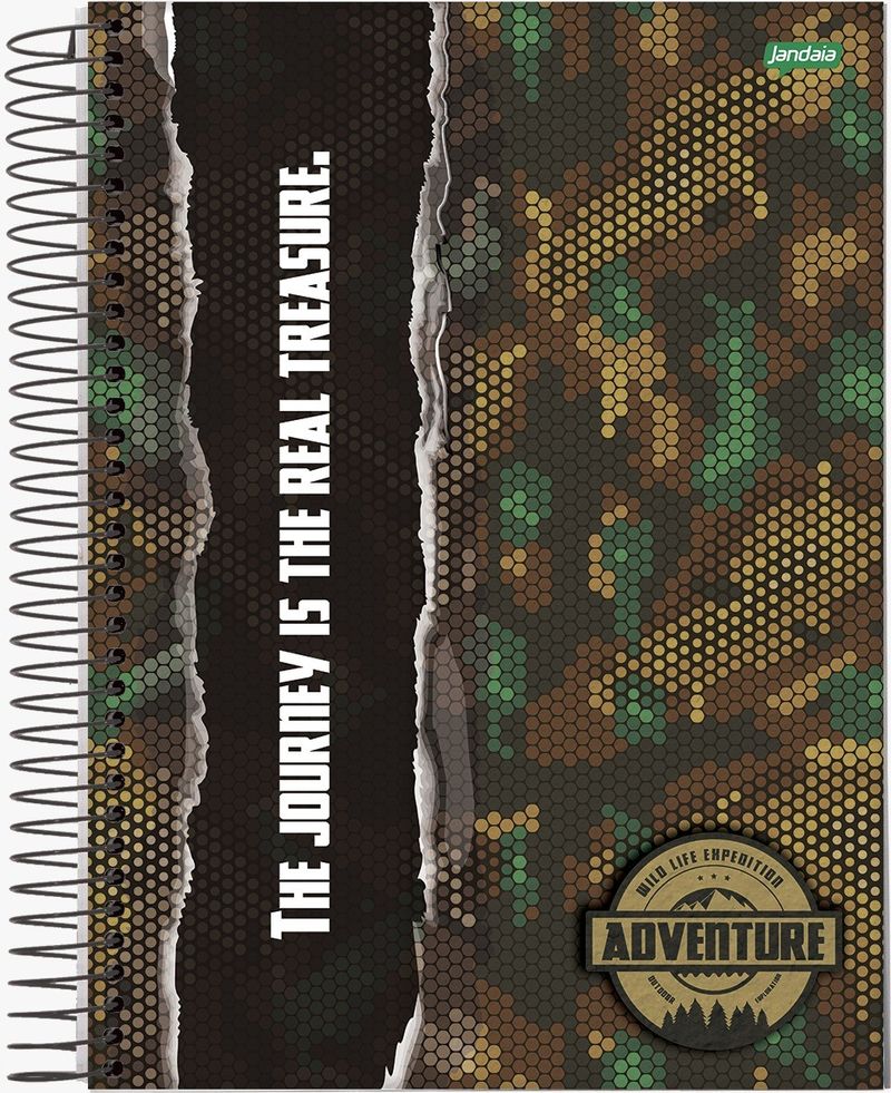 CadernoEspiralCapaDuraAdventureSortidoJandaia1x1com80folhas-165304