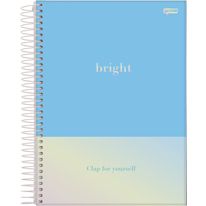 Caderno Espiral Capa Dura Bright Sortido Jandaia 80 folhas