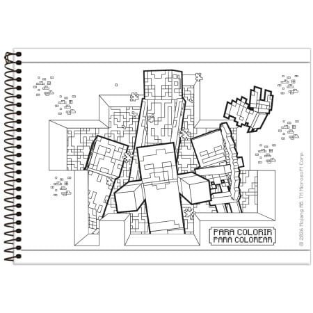 CadernodeCartografiaEspiralSortidoForoniMinecrafit80Folhas-165296