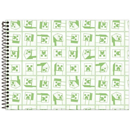 CadernodeCartografiaEspiralSortidoForoniMinecrafit80Folhas-165295