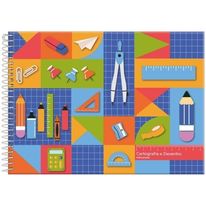 Caderno de Cartografia Espiral  Sortido Foroni 60 folhas