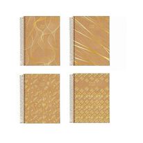 Caderneta Espiral Capa Dura Kraft Gold Sortido Jandaia 80 folhas
