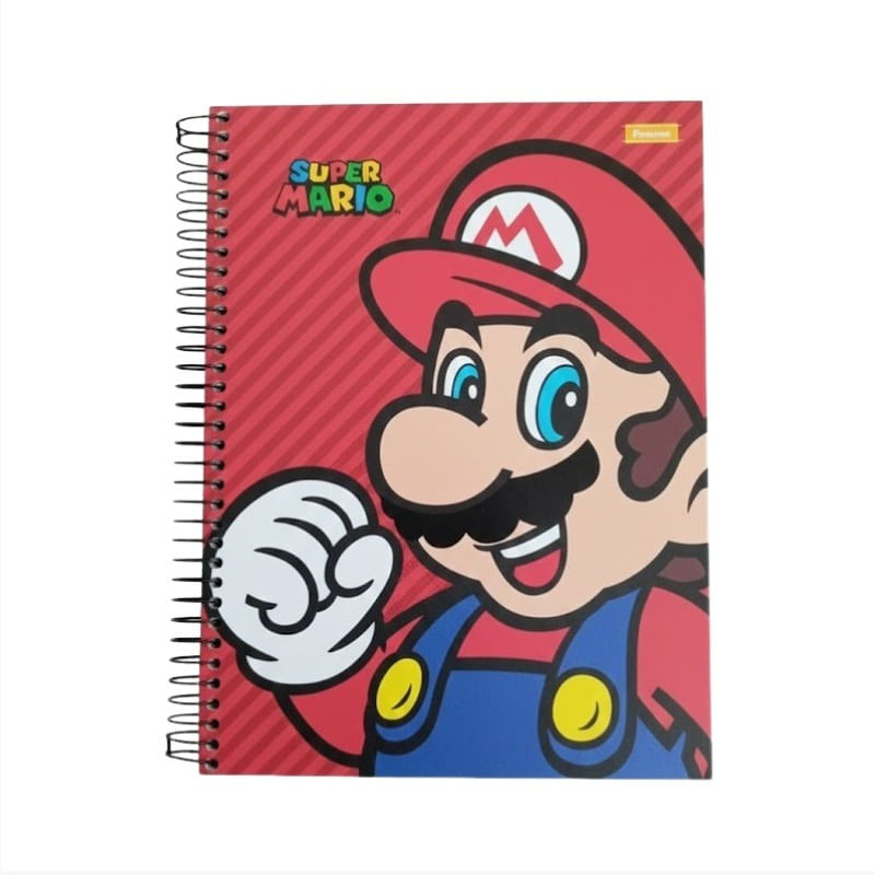 CadernoEspiralCapaduraMarioSortidoForoni10x1com160folhas-165333