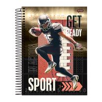 Caderno Espiral Capa Dura Sport Jandaia Sortido 10x1 com 160 folhas