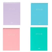 Caderno Espiral Capa Dura Stilo Sortido Jandaia 1x1 80 folhas