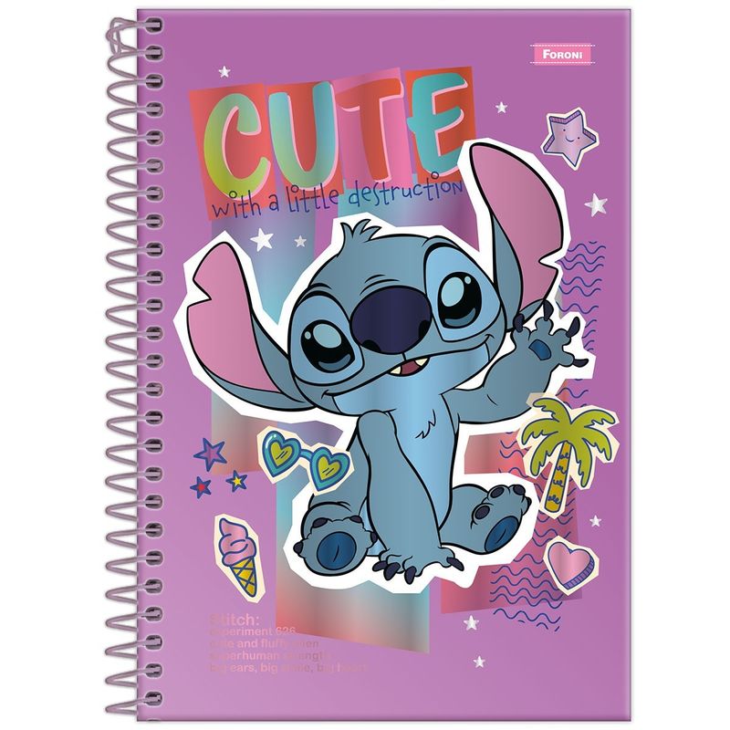 CadernoEspiralCapaDuraStitchSortidoForoni1/4com80folhas-164978