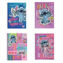 Caderneta Espiral Capa Dura Stitch Foroni Sortido 1/8 com 80 folhas