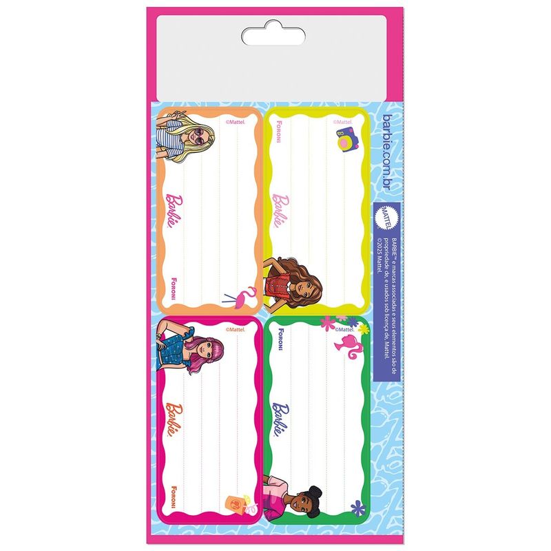 EtiquetaEscolarBarbieForonicom8Unidades-165301