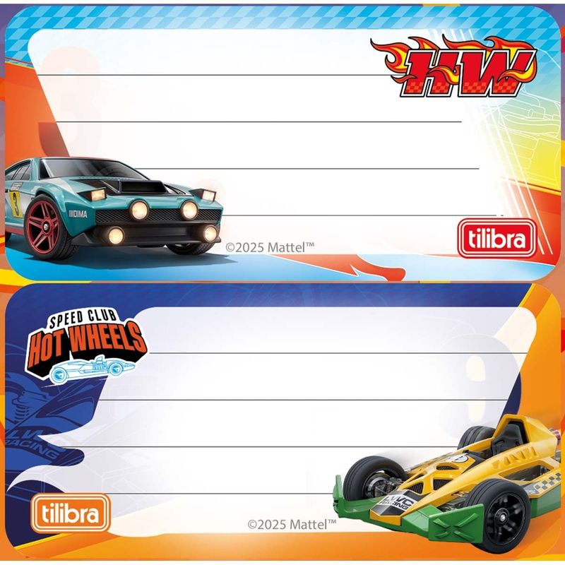 EtiquetaEscolarHotWheelsTilibracom8pecas-166222