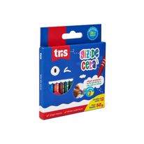 Giz de Cera Fino Tris com 12 unidades