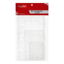 Kit Normógrafo Cristal Waleu