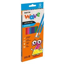 Lápis de cor Bazze Wave Apagável com 12 unidades