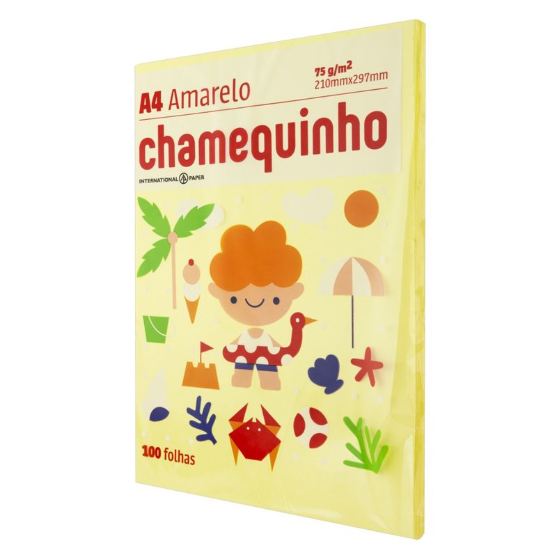 PapelA4AmareloChamex100Folhas-87970