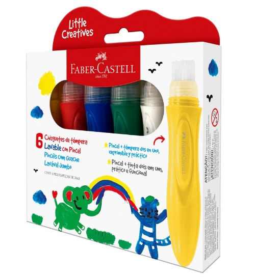 TintaGuacheCreativeFaberCastellcomPincelcom6unidades-153704