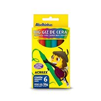 Giz de Cera Big Acrilex 6 Peças