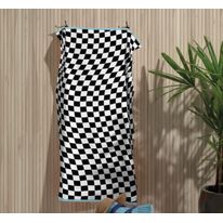 Toalha de Praia Velour Quadriculada Döhler 86cm x 162cm