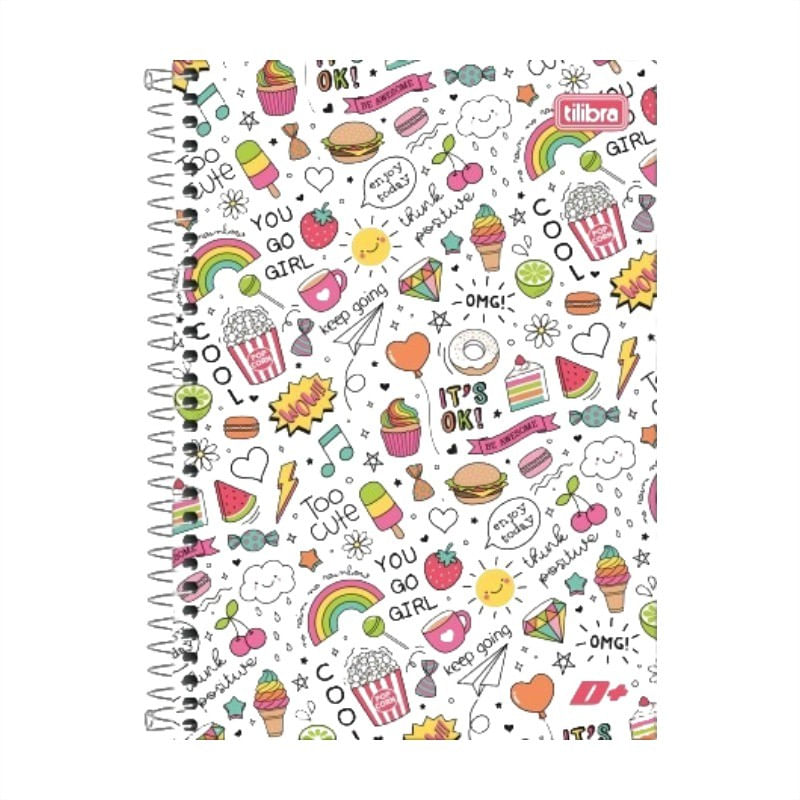 CadernoEspiralCapaDuraFemininoTilibra1/496folhas-166914