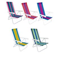 Cadeira de Praia de Aço Sortido 4 posições Mor