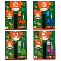 Kit Escolar Leo&Leo Sortido com 20 Peças