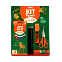 Kit Escolar Leo&Leo Sortido com 20 Peças
