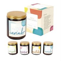 Vela Perfumada Lichia e Chá Branco Sortida Home com Suporte 7cm x 9cm